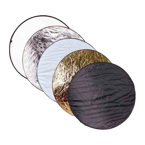 Reflector 5 in 1 white/silver/doré circulaire