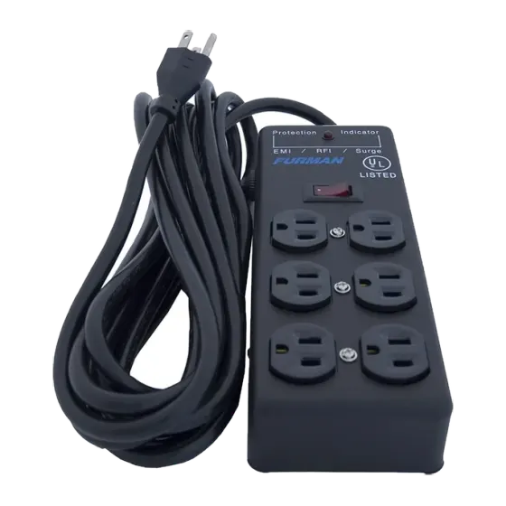 Furman 6-outlet power strip 15A 1800W