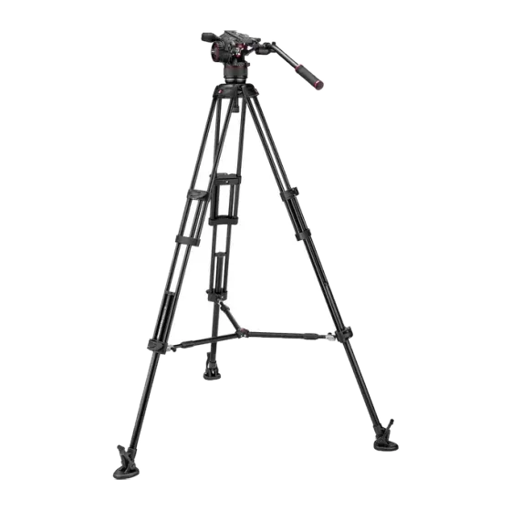 Trépied Manfrotto 546B - Tête plate/Bol 75mm Nitrotech N8