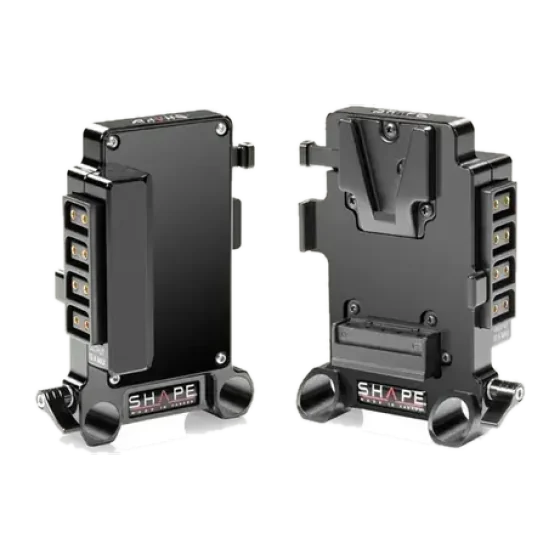 Plaque d'alimentation batterie V-Mount sur rod 15mm