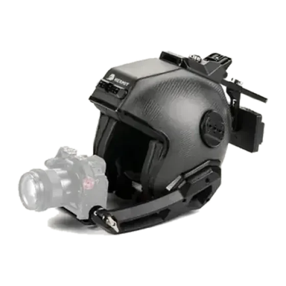 POV camera helmet with V-Mount plate